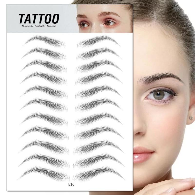 Stickers sourcils waterproof effet poil 4D