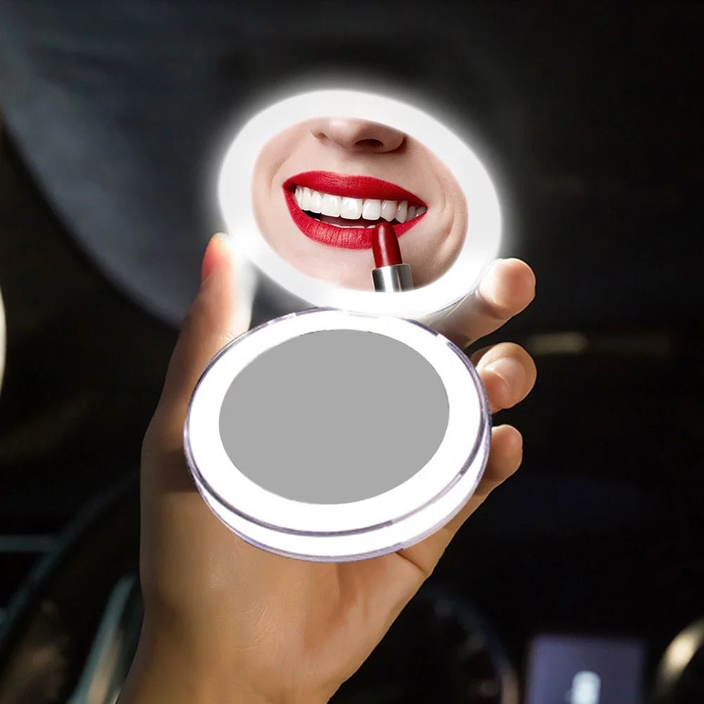 Miroir de maquillage LED rechargeable 1X/10X