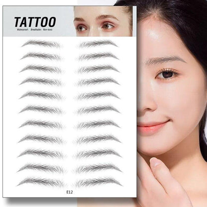 Stickers sourcils waterproof effet poil 4D