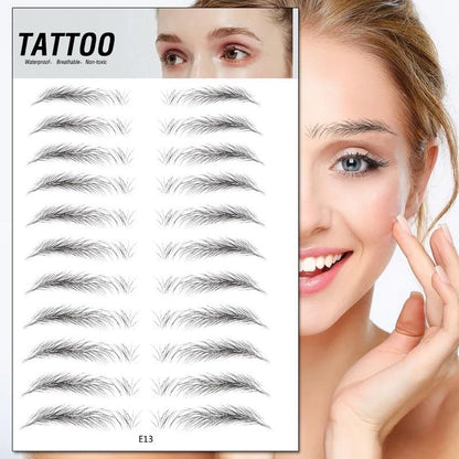 Stickers sourcils waterproof effet poil 4D