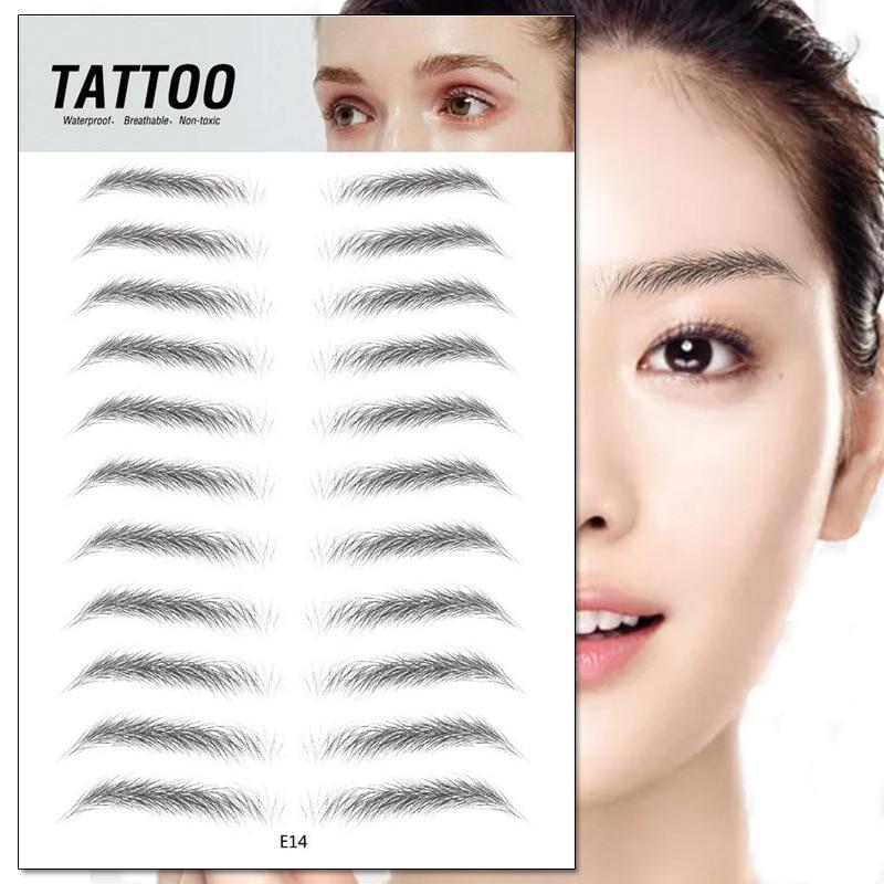 Stickers sourcils waterproof effet poil 4D